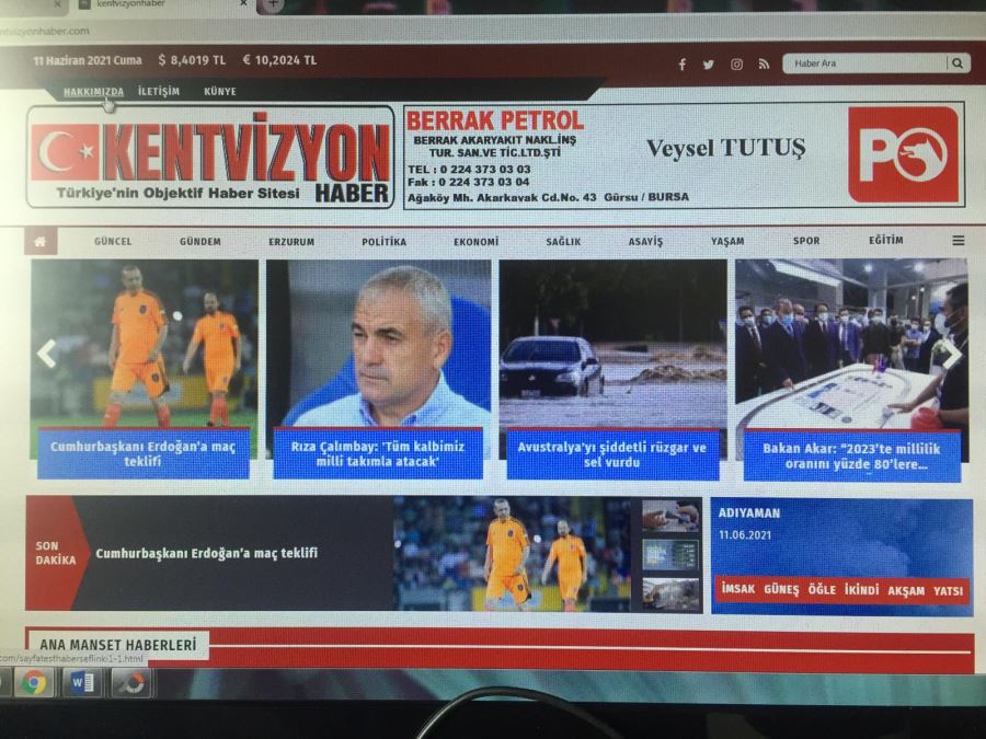 Kentvizyon Haber İnternet Sitemiz yeni yüzüyle Yayın Hayatına Başladı