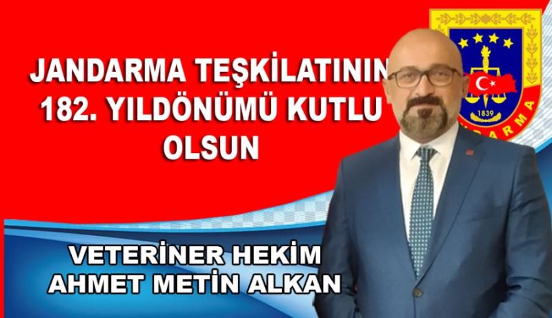 Veteriner Hekim Alkan’dan Jandarma Teşkilatı’nın 182