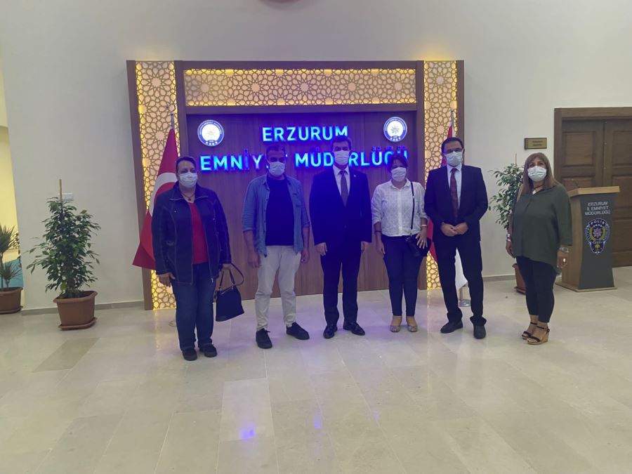 ERZURUM YENİ MEDYA DERNEĞİNDEN EMNİYET MÜDÜRÜ TUNCER’E ZİYARET