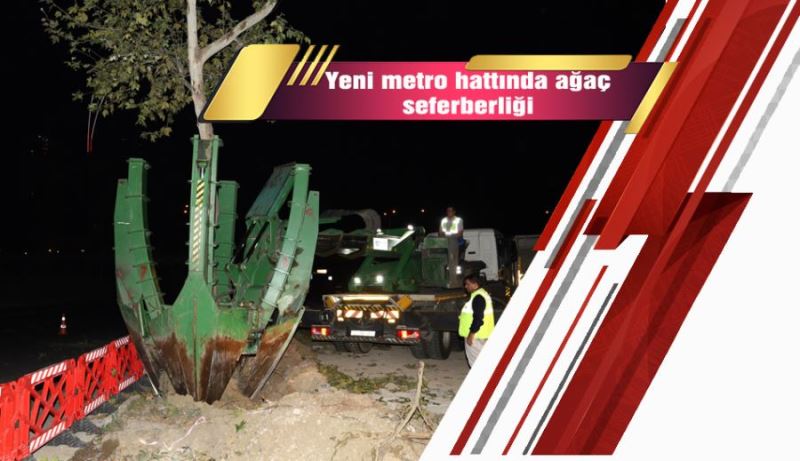 Yeni metro hattında ağaç seferberliği