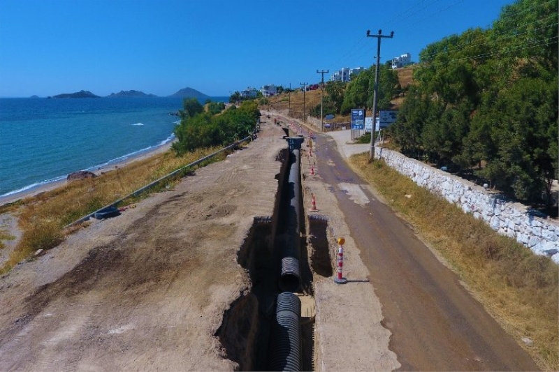 Bodrum’un kanalizasyon hattında yüzde 93 tamamlandı