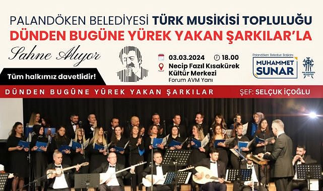 Palandöken’de “Dünden Bugüne Yürek Yakan Şarkılar” konseri 