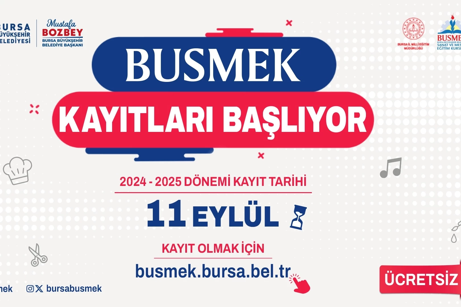 BUSMEK’te yeni dönem kayıtları başladı