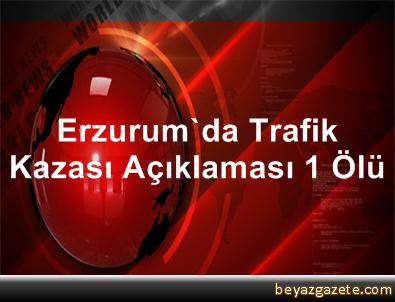 ERZURUM`DA TRAFİK KAZASI AÇIKLAMASI 1 ÖLÜ