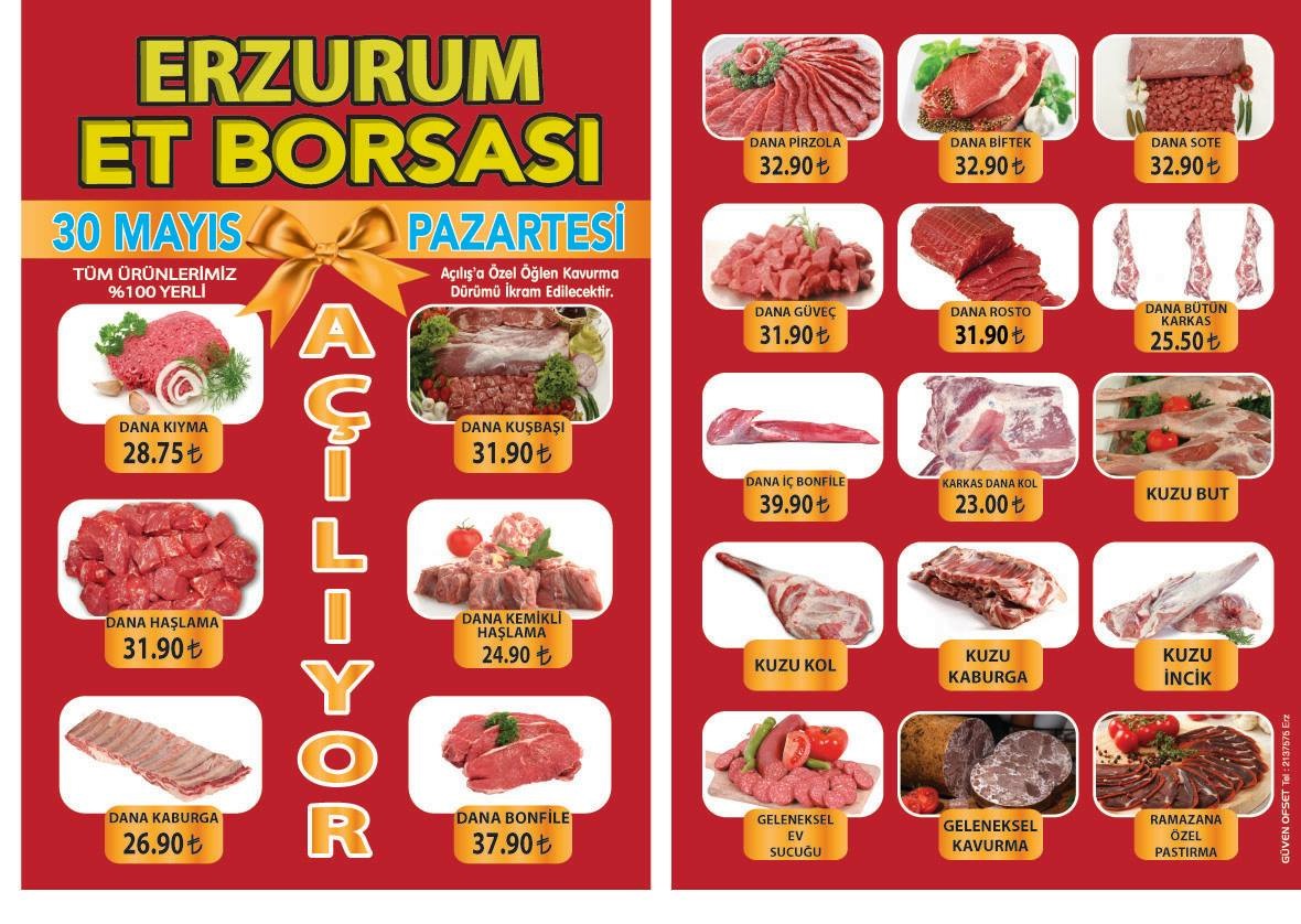 Erzurumlulara müjde Erzurum Et Borsası açılıyor