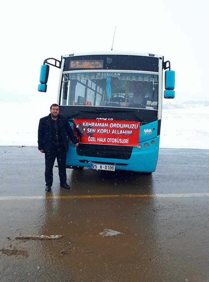 ERZURUM ÖZEL HALK OTOBÜSLERİ DERNEĞİNDEN ANLAMLI AFİŞ