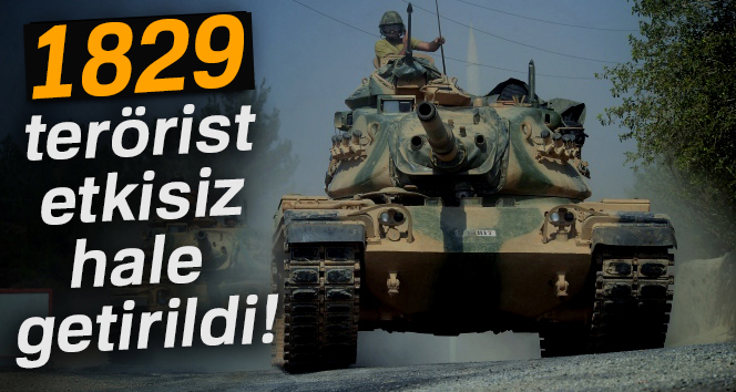 TSK`dan flaş açıklama! Etkisiz hale getirilen terörist sayısı 1829 oldu