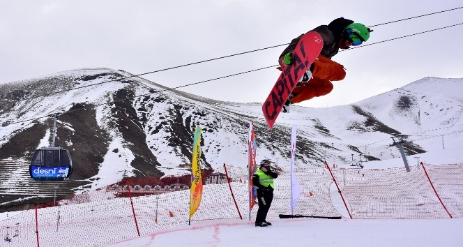 Palandöken`de adrenalin tavan yaptı